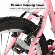 HILAND 24 26 Inch Mountain Bike For Men Women, 18 Speeds High-Carbon Steel Frame, Sport Cycling MTB Bicycle For Adult - Pink - View 6