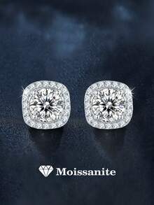 2只装奢华925纯银莫桑石耳钉，每只0.5克拉，适合女性日常佩戴、通勤、派对、度假、生日、新年、情人节、母亲节、结婚纪念日、圣诞节等场合，是理想的珠宝礼物之选。 - EH0090M - 查看 5