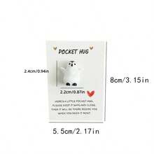2pcs Resin Penguin Pocket Hug Encouragement Greeting Cards, Romantic Mini Love Token, Comes With Encouragement Card, Gift For Family, Friends, Christmas, Valentine's Day, Mother's Day, Birthday, Motivational Pocket Cards - Multicolor - View 3