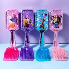K-POP Girl's Pattern Air Cushion Brush, Stylish Scalp Massaging Brush, Anti-Static, Durable ABS Handle, Nylon Bristles, Suitable For All Hair Types, High-Quality Air Cushion Brush