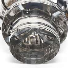 CHIMNEY SPINNER COWL Stainless Steel Spinning Wind Rotating Cap 160mm Diameter - Silver - View 2