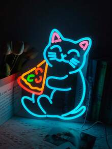 1 Peça Letreiro Neon Multicolorido de Pipoca, Luz Decorativa de Parede com LED Alimentada por USB, Perfeita para Lanchonete, Cinema, Bar, Clube, Cozinha, Quarto, Festa, Presente Ideal para Aniversário e Feriados - luz policromática - Visão 12