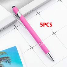 Customized Text/Logo Metal Push Button Pen, Aluminum Barrel Pen, Stylus Ballpoint Pen, Handwriting Touch Screen Pen, Thoughtful Gift For Family, Friends, Teachers, Parents, Colleagues, Great For Back To School, Graduation Season - Multicolor - View 34