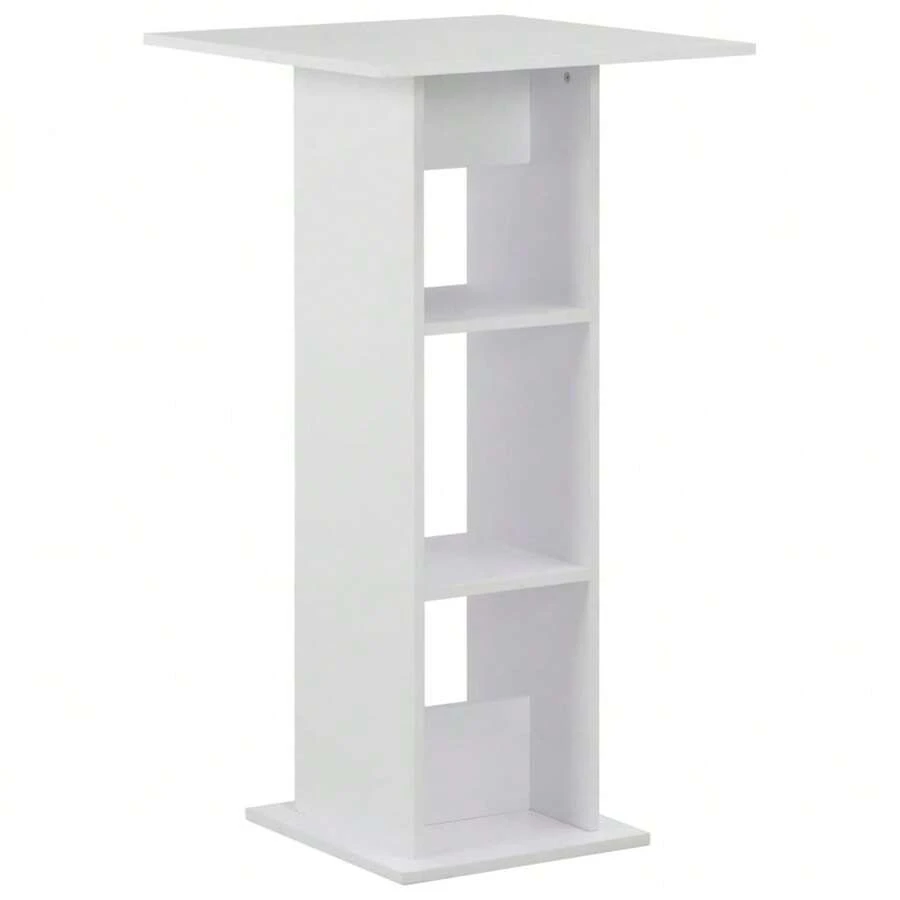 Tavolo da bar vidaXL bianco 60x60x110 cm - Bianco - Visualizzare 1