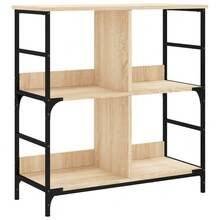 vidaXL Bibliothèque chêne sonoma 78,5x33x82 cm ingénierie du bois - Tabac - Voir 2
