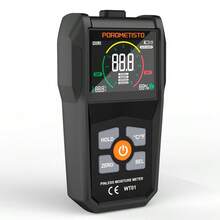 POROMETISTO-WT01 Digital Wood Moisture Meter, Inductive Wood Moisture Detector, Portable Concrete Cement Brick Moisture Meter - Orange - View 2