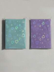 50pcs/Pack 61x91mm Holographic Shiny Star Card Sleeves, 3 Inch Top Loading Card Holders, Back To School