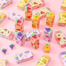 1pc Cute Creative Fruit Shaped Eraser, Novelty Stationery School Supplies, Perfect Student Gift (Random Color) - Multicolor - View 10