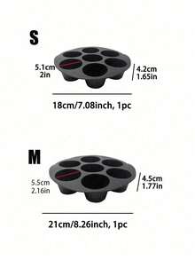 多功能硅胶空气炸锅烘焙模具 - 可折叠，不粘，适用于蛋糕、纸杯蛋糕、松饼和鸡蛋饼 - 必备厨房配件