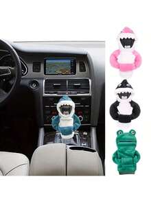 Mini Shark/Frog Gear Shift Knob Cover Sweatshirt In Pink, Blue, Black, Car Gear Shift Knob Cover, Warm Gear Shift Knob Cover Sweater/Shirt, Universal Fit Knob Cover Gift For Winter - A - View 8