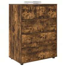 vidaXL Armarios de almacenamiento 2 piezas marrón fumé 80 x 48 x 105 cm - Marrón - Ver 3
