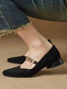 2026 Spring Square Toe Soft Bottom Mary Jane Shoes For Women, French Retro Elegant Versatile Shoes - Black - View 3