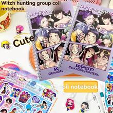 1pc KPOP Witch Hunting Girl Group Spiral Notebook, A7 Spiral Notebook, Student Memo Pad, Portable Memo Book, Notebook, Memo Pad, Back To School Student Stationery