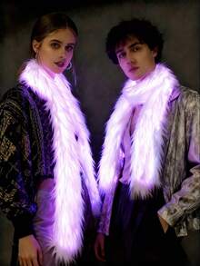 多功能LED发光围巾 - 夜间派对服装道具、情人节/复活节装饰、学校文化节及家居装饰配件