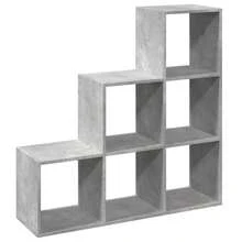 vidaXL Estante separado de pieza de 3 ebenex gris beton 99x29x99 cm - Gris - Ver 7