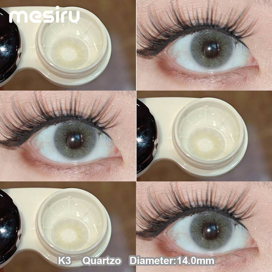 MESIRU New Hot 1 Pair Soft Grey Contact Lenses 14.5mm Suitable For Daily Wear. Annual Disposable Cosmetic Lenses - Yearly Disposable - View 1