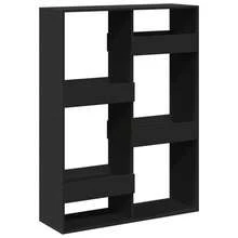 vidaXL Schwarze Trennwand 100x33x135 cm Holzwerkstoff - Schwarz - Übersicht 2