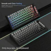 Juego de 134 teclas de doble inyección PBT, gris degradado, perfil OEM, alta calidad, compatible con interruptores MX, apto para teclados mecánicos de 60/65/75/87/98/104/108 teclas - Gris - Ver 4