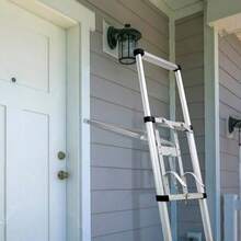 Heavy Duty Aluminium Ladder Stand Off I-Type Stay - Lightweight, Easy To Install & Disassemble Accessory Helps Stop Slipping From Side To Side - Silver - View 10