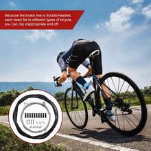 Kit de cable de freno y cambio de bicicleta, kit de cable de freno y cambio de bicicleta universal adecuado para bicicletas de montaña y bicicletas de carretera, piezas de bicicleta y accesorios de reparación. - Negro - Ver 2