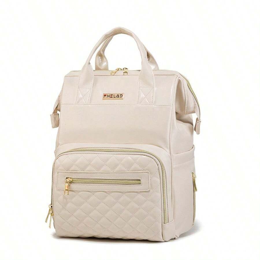 多功能防水大容量背包，时尚百搭便携妈妈包，带暖奶器 - 彩色 - 查看 1