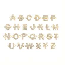 1pc New Classic Initial Water Drop Pendant Golden Stainless Steel Bead Chain Bracelets For Women - Yellow Gold - View 4