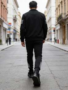 Tenis para Hombre Zapatillas Deportivas de Hombre Ligeras y Transpirables Zapatos Casuales Sin Cordones Cómodo - Negro - Ver 3