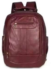 Emily Gifts Women's Leather Backpack - 酒紅色 - 查看 1