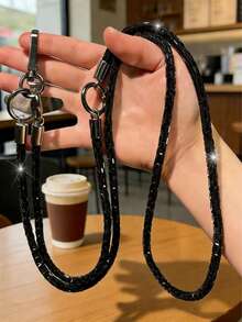 2026 New Year Phone Lanyard, Full Diamond Phone Lanyard, Anti-Lost And Anti-Theft, Comes With Gift Card, Suitable As Birthday And Holiday Gift For Mother, Family And Friends - Black - View 22