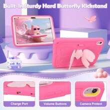 MX  For IPad A16 11th Generation 2025 10th Generation Case 2022 For Girls With Pencil Holder Shoulder Strap Pink Heavy Duty Protective IPad 11 Inch 10.9 Inch Cover With Bowknot Stand - 熱粉紅色 - 查看 2