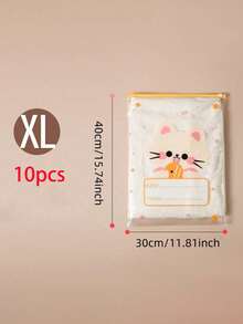 5/10个透明收纳袋，适用于DIY手工材料、运输包装，磨砂拉链塑料袋，保持衣物清洁，透明塑料服装袋，可用于包装T恤、衬衫、文件、衣物，可重复密封，磨砂可重复密封袋，医院用品包，孕妇用品，旅行收纳袋，整理袋，节省空间的收纳袋，鞋子，化妆品旅行袋 - 彩色 - 查看 17