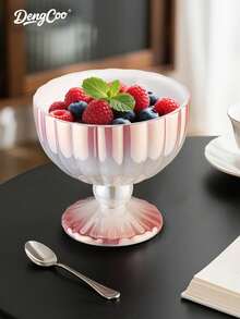 Dengcoo 1pc Dessert Bowl, Snacks Cup, Fruit Tray, Serving Plate, Mermaid Shaped Dish Bowl, Ice Cream Cup For Trifle Parfait Sundae And Nuts, Home/Kitchen/Office - Cup - View 3