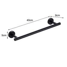 1个不锈钢穿孔毛巾环，圆形毛巾架，黑色毛巾杆套装，浴室纸巾架和浴袍挂钩