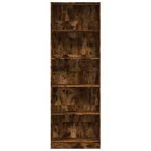 vidaXL Biblioteca chêne fumé 60x24x176 cm engenharia madeira - Castanho - Ver 4
