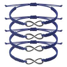 4pcs/Set Handmade Woven Infinity Symbol Figure 8 Bracelets, Unisex Couples & Best Friends Jewelry Gift - Bracelet - View 9