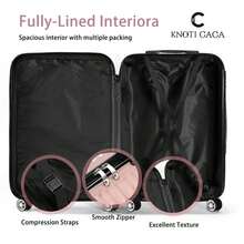 New 4-Piece Multifunctional, Large-Capacity Women's Backpack, Perfect For Business Trips And Travel - 2703 Black Backpack + 14/20-inch Leaf Embossed Trolley Case - View 11