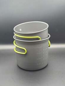 Juego de utensilios de cocina para acampar, son ligeros , portátiles, fáciles de limpiar y transportar diseñados para actividades al aire libre como camping y picnic. - Gris - Ver 3