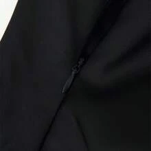 女士优雅吊带性感撞色蕾丝无袖背心，时尚修身复古背心，2026新款女士街头休闲黑色夏季装 - 黑色 - 查看 5