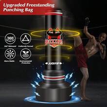 nnSaco de boxeo pesado con soporte para adultos adolescentes 70 pulgadas bolsas de boxeo de pie bolsas de equipo de entrenamiento de kickboxing para hombres entrenamiento tailandés fitness karatecc - No jugué - Ver 2