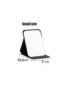 1pc Leopard Print Foldable Vanity Mirror, Large/Small Size For Student Dorm - Multicolor - View 6