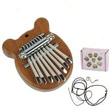 1个8键迷你拇指琴，卡林巴指弹琴，便携式初学者指弹乐器 - 彩色 - 查看 9