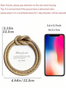 Elegant Gold Rope Knot Photo Frame Set - Vintage Round And Rectangular Decorative Frames, Suitable For Bedroom Vanity, Living Room Tabletop, Wedding/Birthday Gift, Exquisite Twisted Design Photo Display, Fits 4x6/5x7 Photos, Fashionable Home Decor Accent - Multicolor - View 8