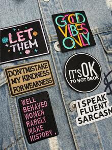 Bộ 3/6 miếng vá thêu chữ cái tiếng Anh nhiều màu sắc, hình hoạt hình dễ thương bằng polyester, miếng vá ủi quần áo tự làm, phụ kiện may vá, miếng vá vải để may/dập nóng cá nhân hóa cho mũ và quà tặng mẹ, miếng vá thêu tên tùy chỉnh, nhiều màu sắc, thú vị, độc đáo, quà tặng bạn trai, bạn gái, trường học, văn phòng, giáo viên, đồng nghiệp, áo khoác, mũ lưỡi trai, áo sơ mi, áo khoác, ba lô. - Nhiều màu - Xem 3