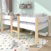 Bed Frames - White+Solid Wood+90cm*190cm - View 8