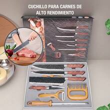 TendenciaJuego De Cuchillos Cocina Chef Profesional Multifunción 8pcs MarrónCalidad premium