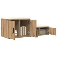 vidaXL Armadio da tavolo 2 pz. Chêne artigianale 118 x 41 x 40 cm - Castano - Visualizzare 3