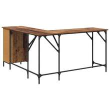 vidaXL Bureau Bois Ancien 141 x 141 x 75 cm Legno d'ingegneria - Castano - Visualizzare 8