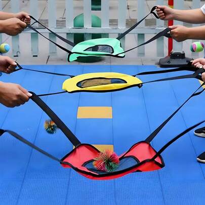 1 Set Juego interactivo de lanzar y atrapar para 2 jugadores, entretenimiento y deporte al aire libre para la familia, adecuado para entretenimiento en el hogar y uso en interiores/exteriores
