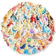 50张可爱公主贴纸，适用于吉他、滑板、水瓶、保险杠、头盔、滑雪板、笔记本电脑、手机壳、冰箱门、行李箱、摩托车、汽车配件、玩具等，可作礼物。 - 彩色 - 查看 12