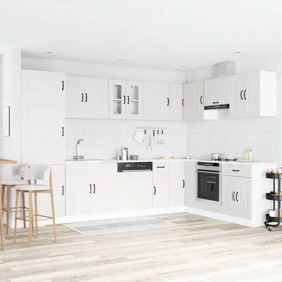 vidaXL Armadio da cucina con contenitore Kalmar Blanc 80 x 46 x 81,5 cm - Bianco - Visualizzare 1
